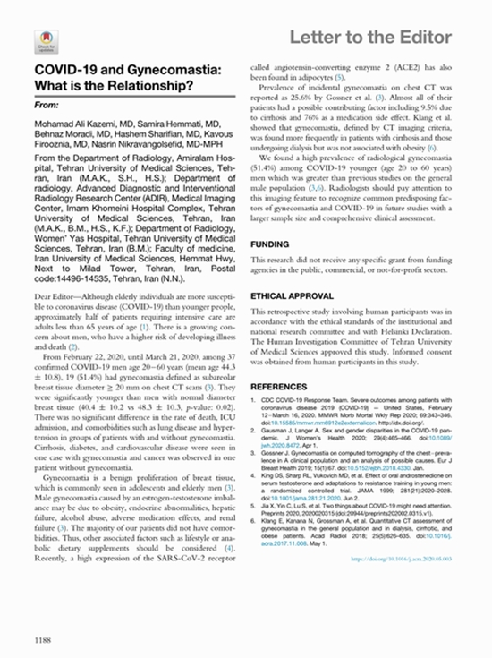 COVID-19 and Gynecomastia {faces}